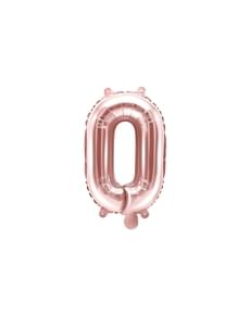 Letter O folie ballon in rosé goud