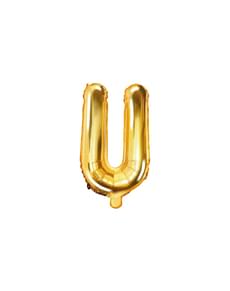 Folienballon Buchstabe U gold (35cm)