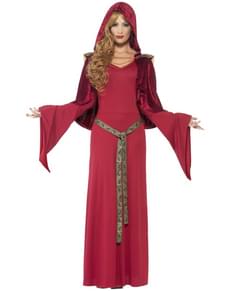 Fato de sacerdotisa medieval para mulher