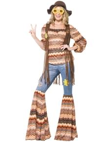 Disfraz de chica hippie para mujer