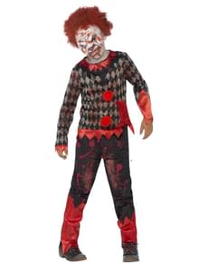 Costume da pagliaccio horror gigante per bambini. Consegna express