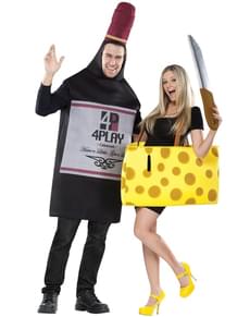 Costume da vino e formaggio per coppia