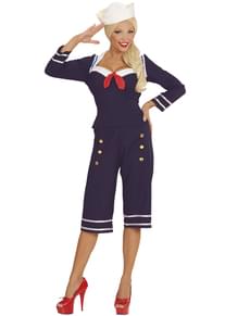 Fato de marinheira dos anos 50's para mulher
