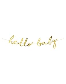 Hello Baby Garland в золоте - Маленькая Звезда