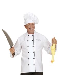 Fato de chefe de cozinha para homem tamanho grande