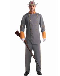 Mens Plus Size Confederate Officer Costume