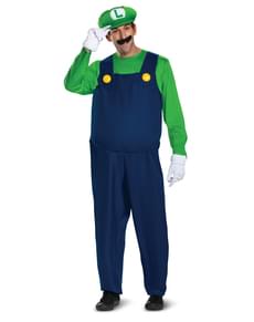 Deluxe Luigi kostume til mænd - Super Mario Bros