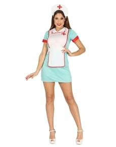Turquoise nurse costume for women
