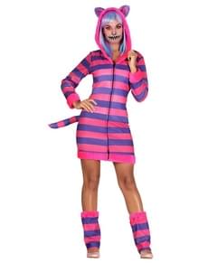Striped cat costume for women