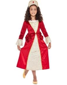 Déguisement Princesse Médiévale rouge fille