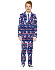 Синій Різдвяний костюм для дітей - Opposuits