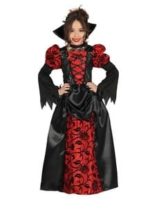 Gothic red un black vampiress kostīms meitenēm