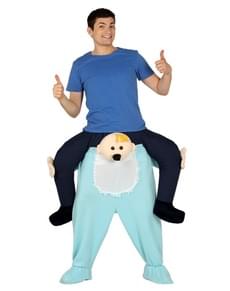 Piggyback Baby with Blue Pyjamas Costume