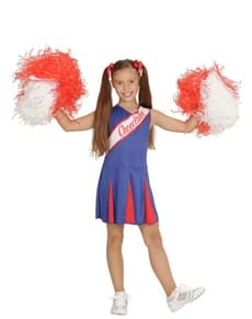 Костюм Черлидера для девочек синий и красный