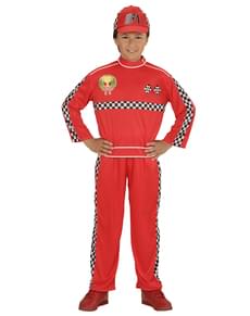 Fato de piloto de corridas para menino