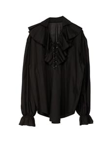 Camisa pirata negra para hombre