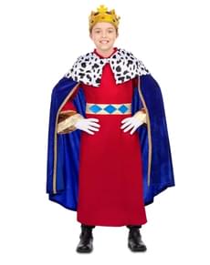 Fato de Rei Mago elegante azul para menino
