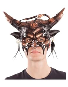 Steampunk Mask with Horns for Men
