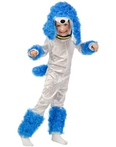 Blåt puddelhundekostume til drenge