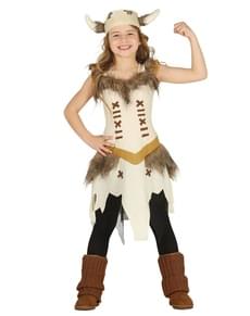 Fato de mulher Viking valente para menina