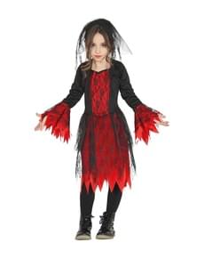 Sarkanas un melnas līgavas kostīms meitenēm