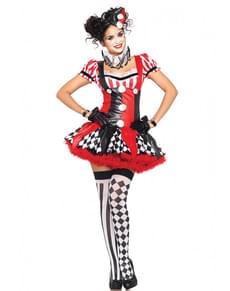 Clown Harlequin kostym för kvinnor