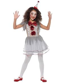 Vintage kleine clown kostuum voor meisjes