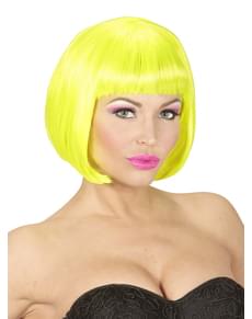 Peruca amarela brilhante para mulher