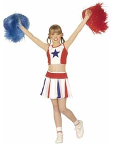 Amerikansk Cheerleader kostyme for jente
