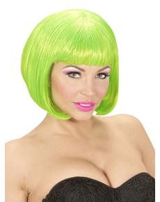 Peruca verde brilhante para mulher