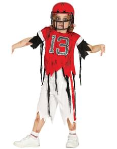 Fato de quarterback zombie 13 para menino