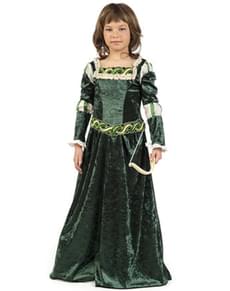Fato de arqueira medieval para menina