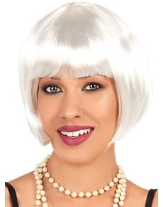 1920s hvítt Wig