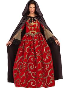 Crna Satin kapuljačom Cape