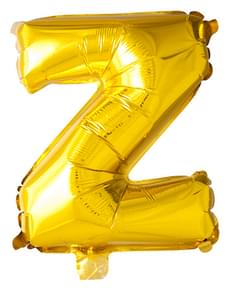 Ballong bokstav Z guld (102 cm)