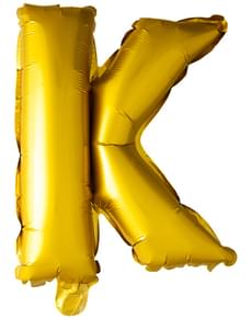 Gull Bokstav K Ballong (102 cm)