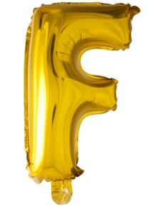 Globo foil letra F dorado (102 cm)