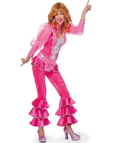 Deluxe pinkki Mamma Mia asu naisille - Abba
