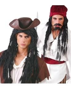 Перука довгий чорний дреди