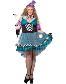 Costum de Pălărier Nebun pentru femeie mărime mare