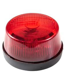 Flashing red siren light