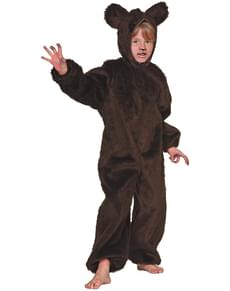 Fato de urso peludo infantil