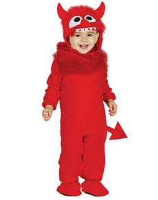Fato diabo vermelho para bebé
