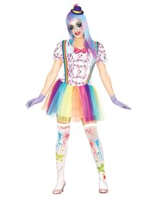 Buntes Clown Kostüm für Damen