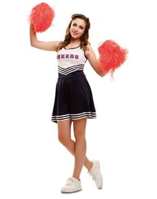 Γυναίκα κοστούμι ευτυχισμένη cheerleader