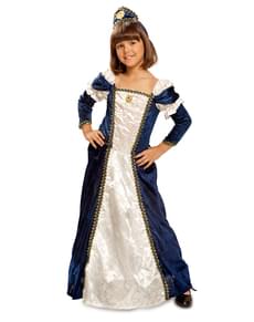 Costume da dama medievale per bambina