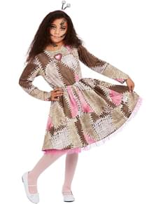 Fractured Marionette Girl Broken Doll Halloween Puppet Costume Child Small  4-6