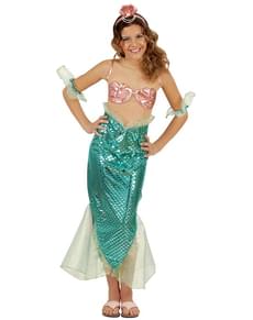 Costume da sirena turchese per bambina