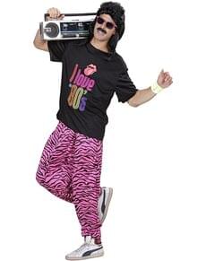 80s Zebra Print Costume for Men