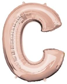 Folienballon Buchstabe C roségold (81cm)
